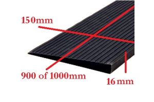 Rubber drempelhulp 1,6cm zwart(tweedehands) art.nr: 406160