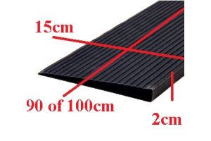 Rubber drempelhulp  2 cm zwart(tweedehands)