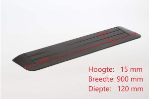 Rubber drempelhulp 1,5cm zwart (tweedehands)