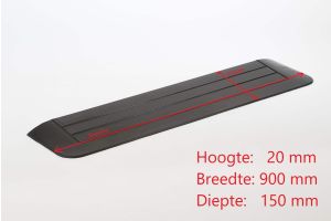 Rubber drempelhulp 2cm (tweedehands)