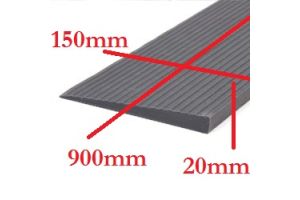 Rubber drempelhulp 2cm grijs(tweedehands) art.nr: 306200